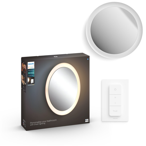 Philips Hue WA Adore Rund Vegglampe m/speil 27W Hvit