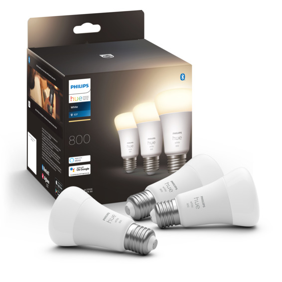 Philips Hue W Lyskilde 9W A60 E27 3pk