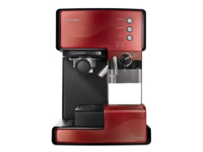 Breville PrimaLATTE, Kombi-kaffemaskin, 1,5 l, Kaffe pute, Malt kaffe, Sort, Rød