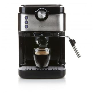 Domo DO711K, Espressomaskin, 0,9 l, Malt kaffe, 1450 W, Sort, Rustfritt stål