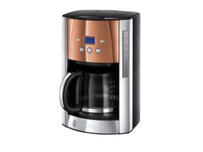 Russell Hobbs Luna 24320-56 - Kaffemaskin - 12 kopper - intens kobber / blank rustfritt stål / svart