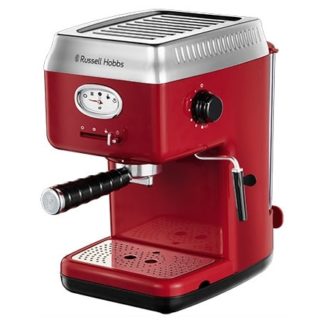 Russell Hobbs Retro, Espressomaskin, 1,1 l, Malt kaffe, 1350 W, Rød