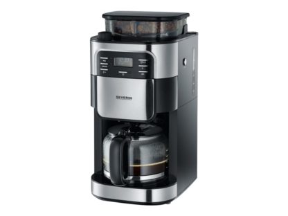 SEVERIN KA 4810 - Kaffemaskin - 10 kopper - rustfritt stål / svart