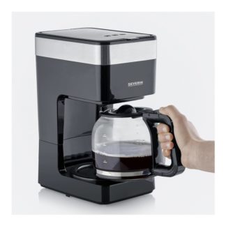 SEVERIN KA 9263 - Kaffemaskin - 10 kopper - børstet rustfritt stål / svart