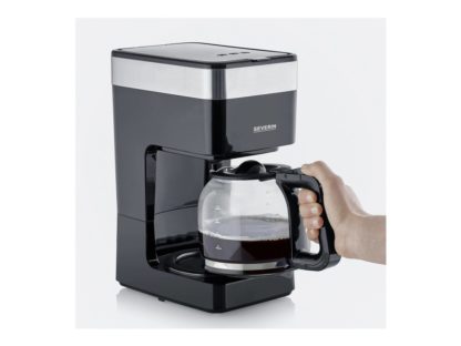 SEVERIN KA 9263 - Kaffemaskin - 10 kopper - børstet rustfritt stål / svart