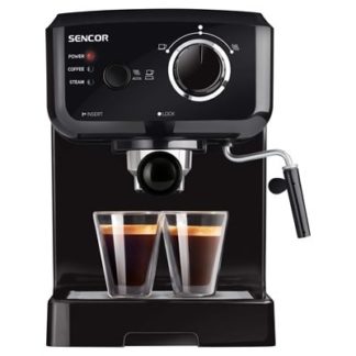 Sencor SES 1710BK - Kaffemaskin med capuccinatore - 15 bar - svart