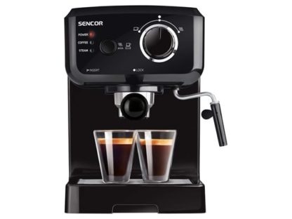 Sencor SES 1710BK - Kaffemaskin med capuccinatore - 15 bar - svart