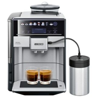 Siemens EQ.6 plus extraKlasse TE657F03DE - Automatisk kaffemaskin med cappuccinatore - 19 bar - rustfritt stål / svart