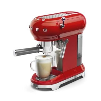 Smeg 50's Style ECF01RDEU - Kaffemaskin med cappuccinatore - 15 bar - rød