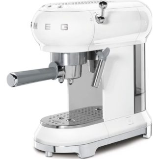 Smeg 50''s Style Espressomaskin ECF01WHEU (hvit), Espressomaskin, 1 l, Malt kaffe, 1350 W, Hvit