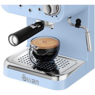 Swan Retro SK22110BLN - Kaffemaskin med cappuccinatore - 15 bar - blå