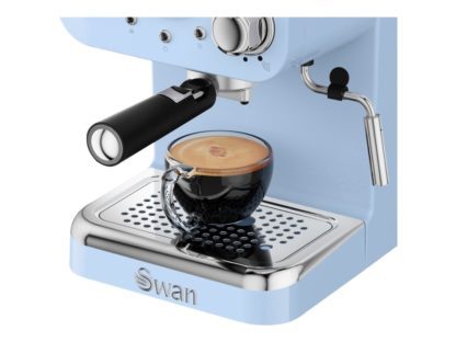 Swan Retro SK22110BLN - Kaffemaskin med cappuccinatore - 15 bar - blå