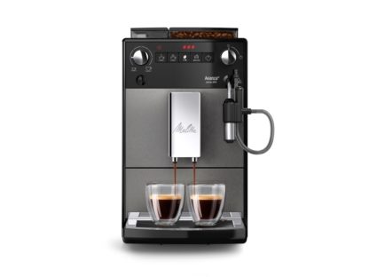 Melitta 6767843, Espressomaskin, 1,5 l, Malt kaffe, Innebygd kaffekvern, 1450 W, Sort, Grå