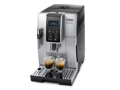 De'Longhi DINAMICA ECAM 350.35.SB, Espressomaskin, Kaffe bønner, Malt kaffe, Innebygd kaffekvern, 1450 W, Sort, Sølv