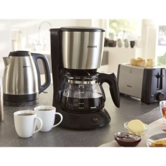 Philips Daily Collection Kaffemaskin med glasskanne, svart og metall