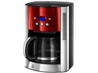 Russell Hobbs Luna 23240-56 - Kaffemaskin - 12 kopper - solrød / rustfritt stål